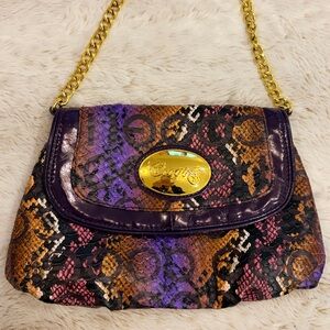 ✨ Rare Coogi Y2K Style Crossbody Bag | Vintage Archive Snake Print Gold Chain